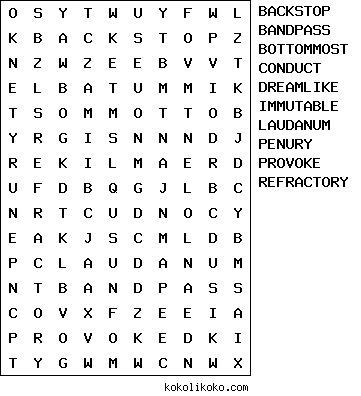 Printable Word search Puzzle